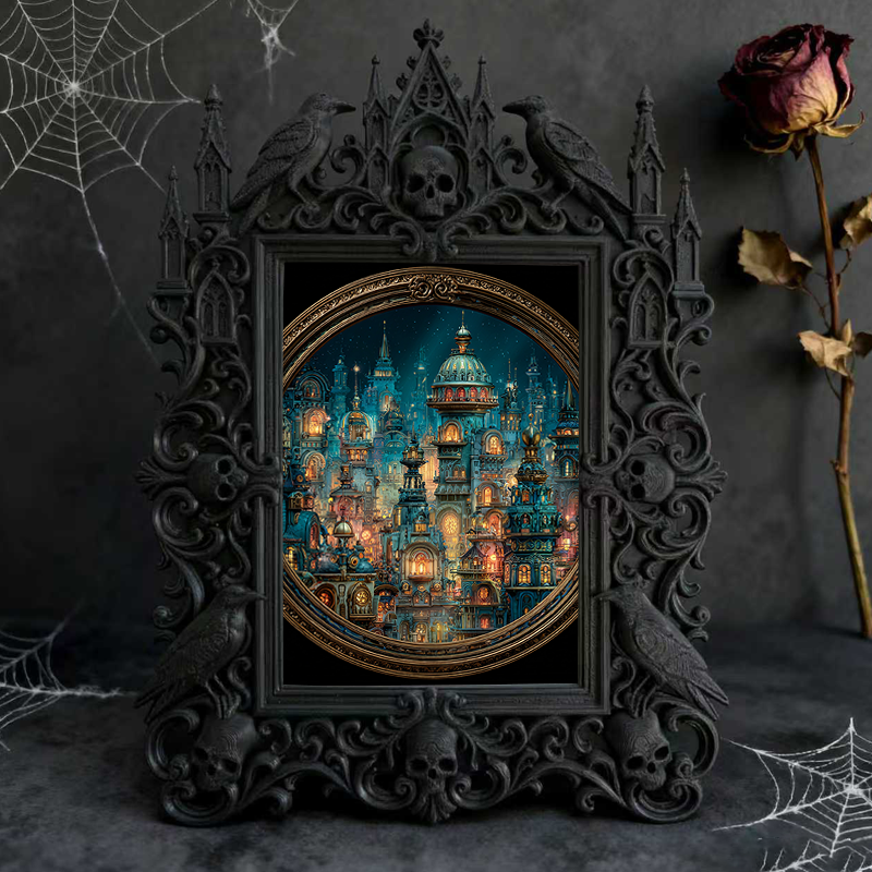 European Court Relief Luxury Frame | Art Gallery Corner Decor, Photo Frame Prop, Palace-style Relief Design