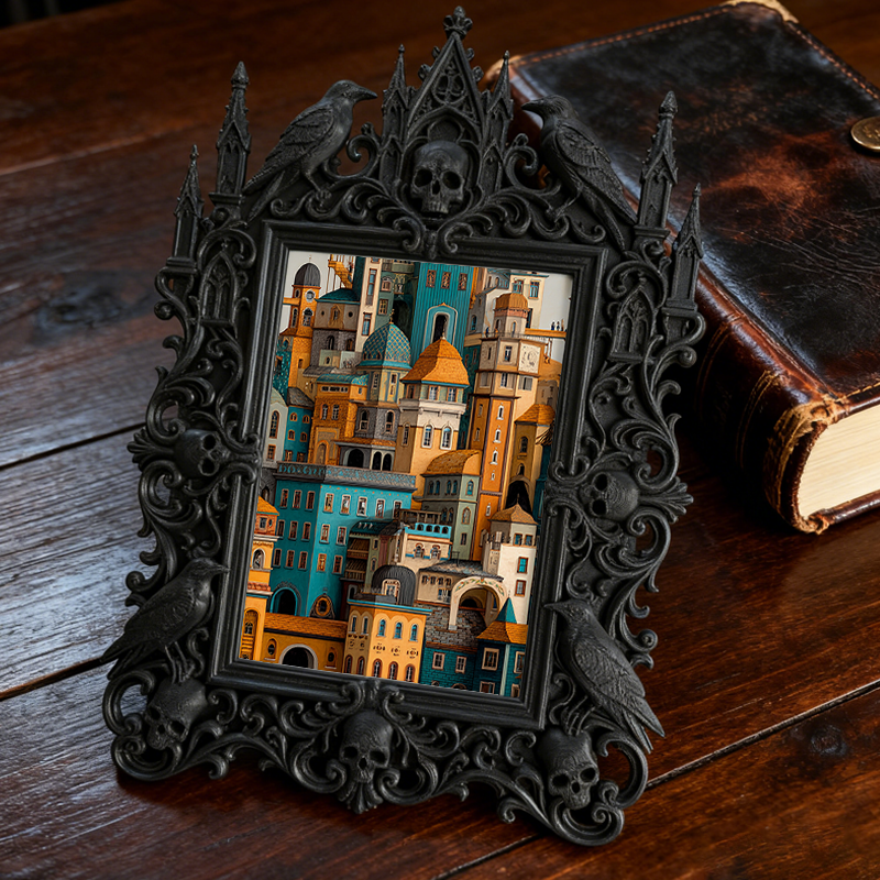European Court Relief Luxury Frame | Baby Shower Party Decor, Photo Display Ornament, Court Carved Frame