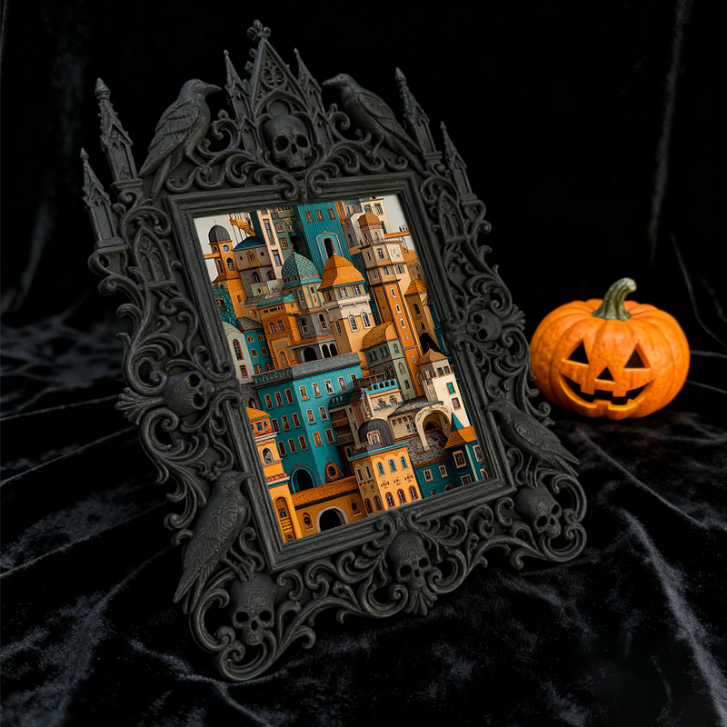 European Court Relief Luxury Frame | Baby Shower Party Decor, Photo Display Ornament, Court Carved Frame