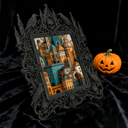 European Court Relief Luxury Frame | Baby Shower Party Decor, Photo Display Ornament, Court Carved Frame