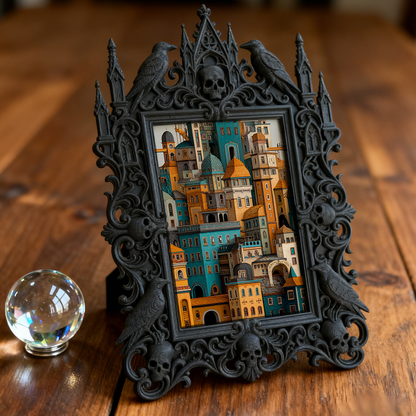 European Court Relief Luxury Frame | Baby Shower Party Decor, Photo Display Ornament, Court Carved Frame