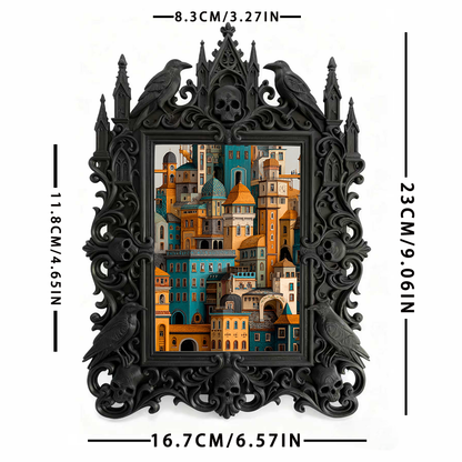 European Court Relief Luxury Frame | Baby Shower Party Decor, Photo Display Ornament, Court Carved Frame