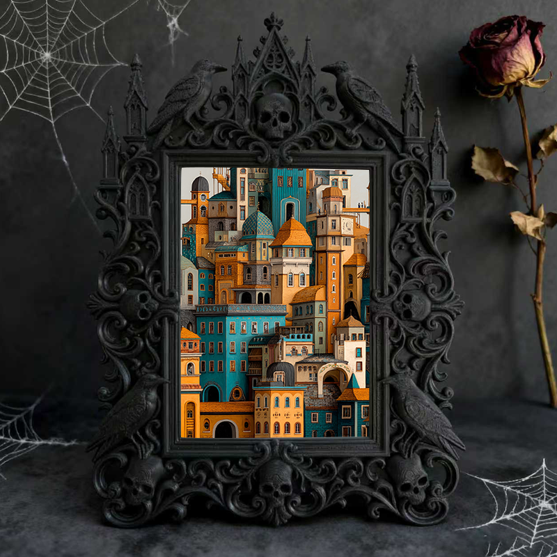 European Court Relief Luxury Frame | Wine Cabinet Decor Ornament, Photo Holder, Vintage Palace Style