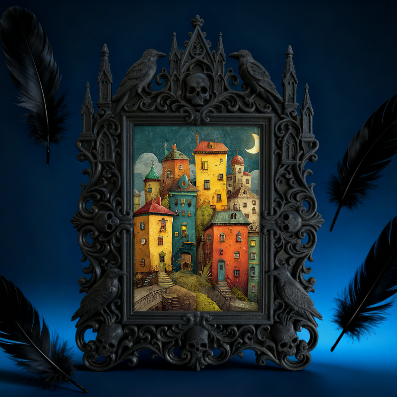 European Court Relief Luxury Frame | Bookstore Vintage Corner Decor, Photo Frame Prop, Royal Relief Craft