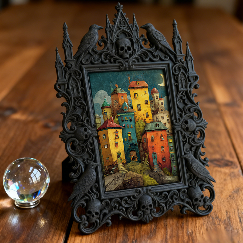 European Court Relief Luxury Frame | Bookstore Vintage Corner Decor, Photo Frame Prop, Royal Relief Craft