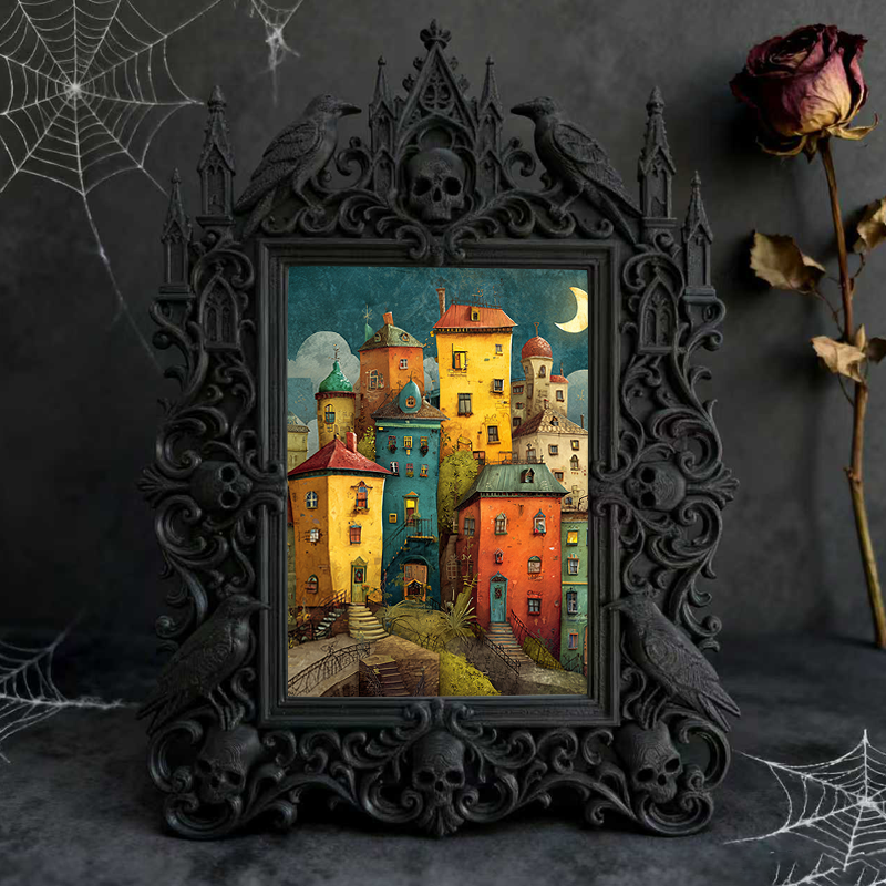 European Court Relief Luxury Frame | Bookstore Vintage Corner Decor, Photo Frame Prop, Royal Relief Craft