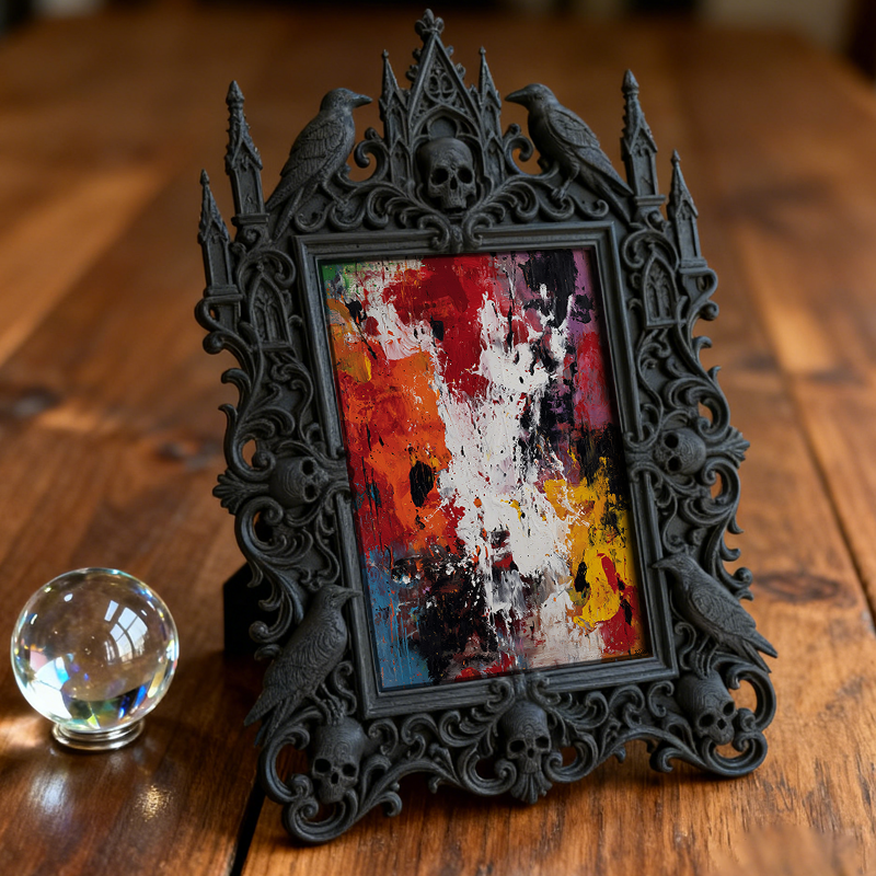 European Court Relief Luxury Frame | Beauty Salon Waiting Area Decor, Photo Display Ornament, Retro Royal Frame