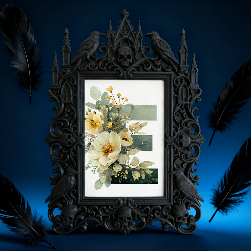 European Court Relief Luxury Frame | Family Memorial Corner Decor, Photo Holder, Vintage Palace Style