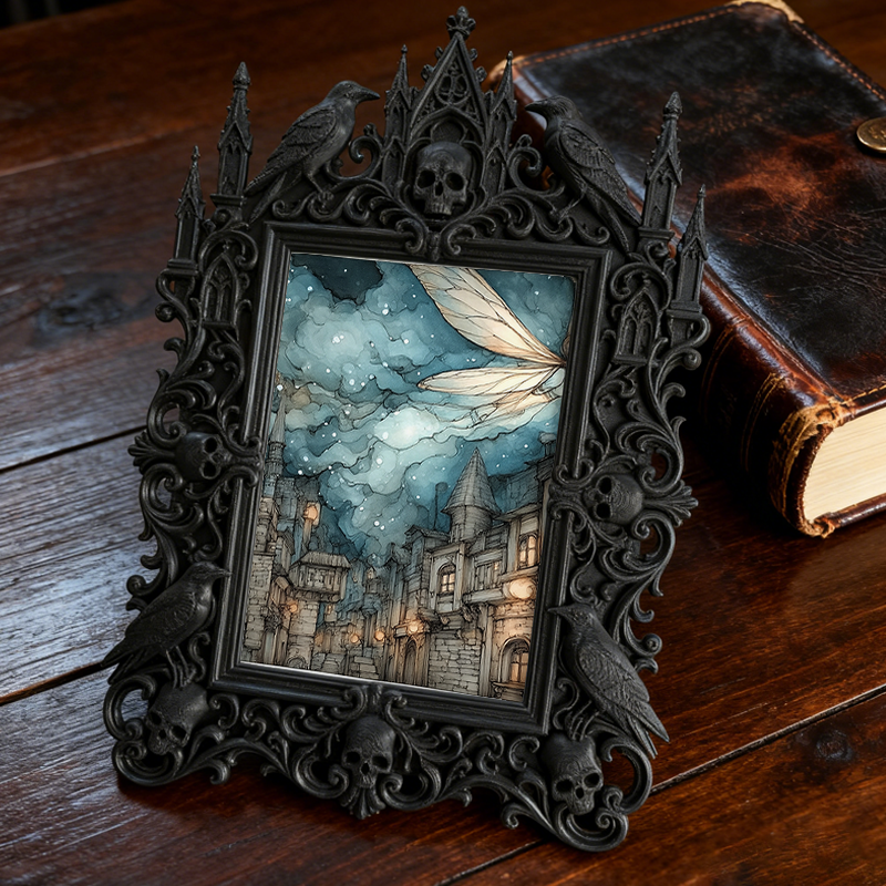 European Court Relief Luxury Frame | University Alumni Event Decor, Photo Display Ornament, Retro Royal Frame