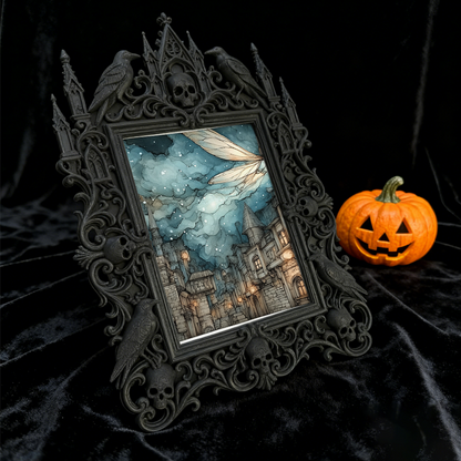 European Court Relief Luxury Frame | University Alumni Event Decor, Photo Display Ornament, Retro Royal Frame