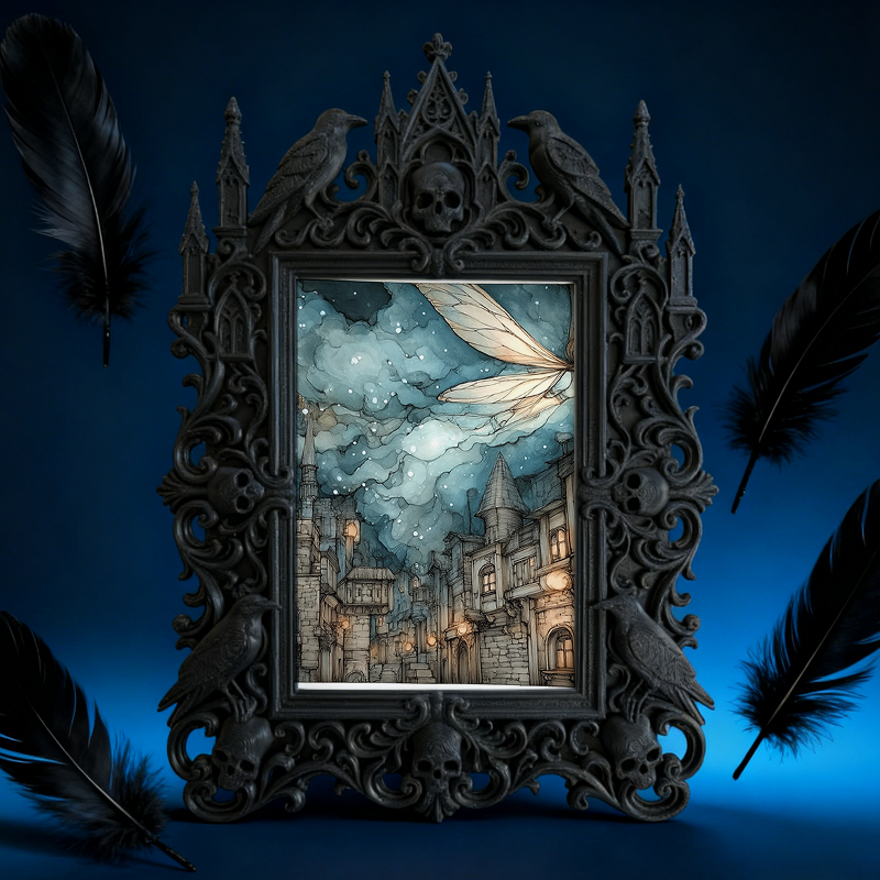 European Court Relief Luxury Frame | University Alumni Event Decor, Photo Display Ornament, Retro Royal Frame