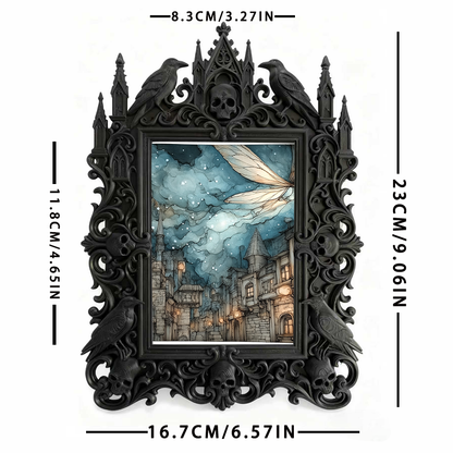 European Court Relief Luxury Frame | University Alumni Event Decor, Photo Display Ornament, Retro Royal Frame