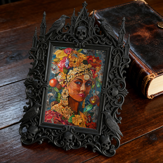 European Court Relief Luxury Frame | Home Theater Console Decor, Photo Holder, Palace Relief Craft