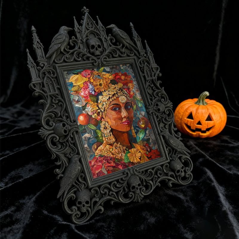 European Court Relief Luxury Frame | Home Theater Console Decor, Photo Holder, Palace Relief Craft