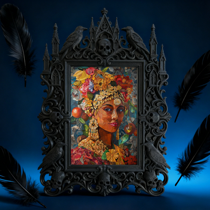 European Court Relief Luxury Frame | Home Theater Console Decor, Photo Holder, Palace Relief Craft