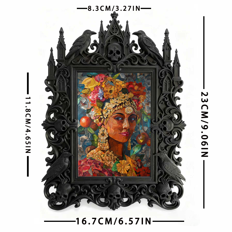 European Court Relief Luxury Frame | Home Theater Console Decor, Photo Holder, Palace Relief Craft