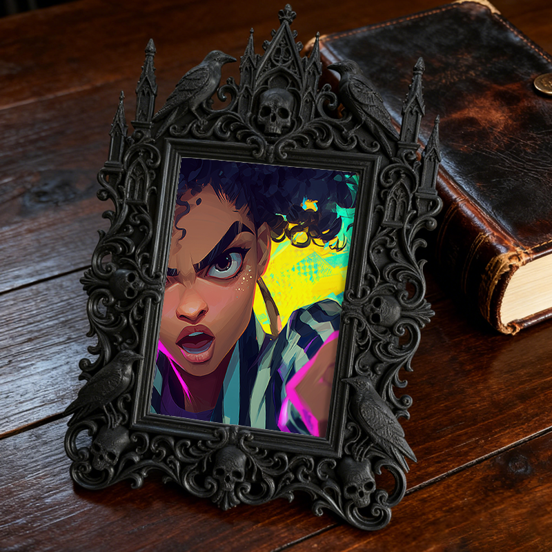 European Court Relief Luxury Frame | Outdoor Garden Party Decor, Tabletop Photo Frame, Royal Relief Craft