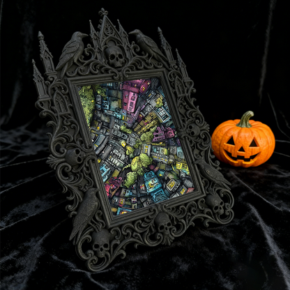 European Court Relief Luxury Frame | Parent-child Activity Decor, Photo Display Ornament, Retro Royal Design