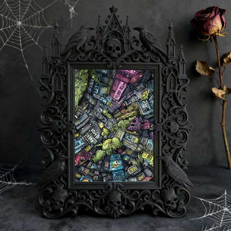 European Court Relief Luxury Frame | Parent-child Activity Decor, Photo Display Ornament, Retro Royal Design