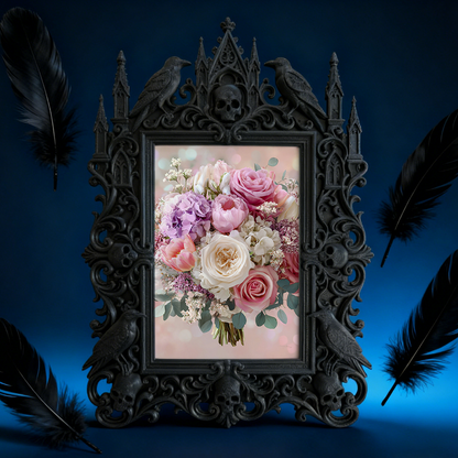 European Court Relief Luxury Frame | Handicraft Shop Shelf Decor, Photo Frame Prop, Court Carved Craft