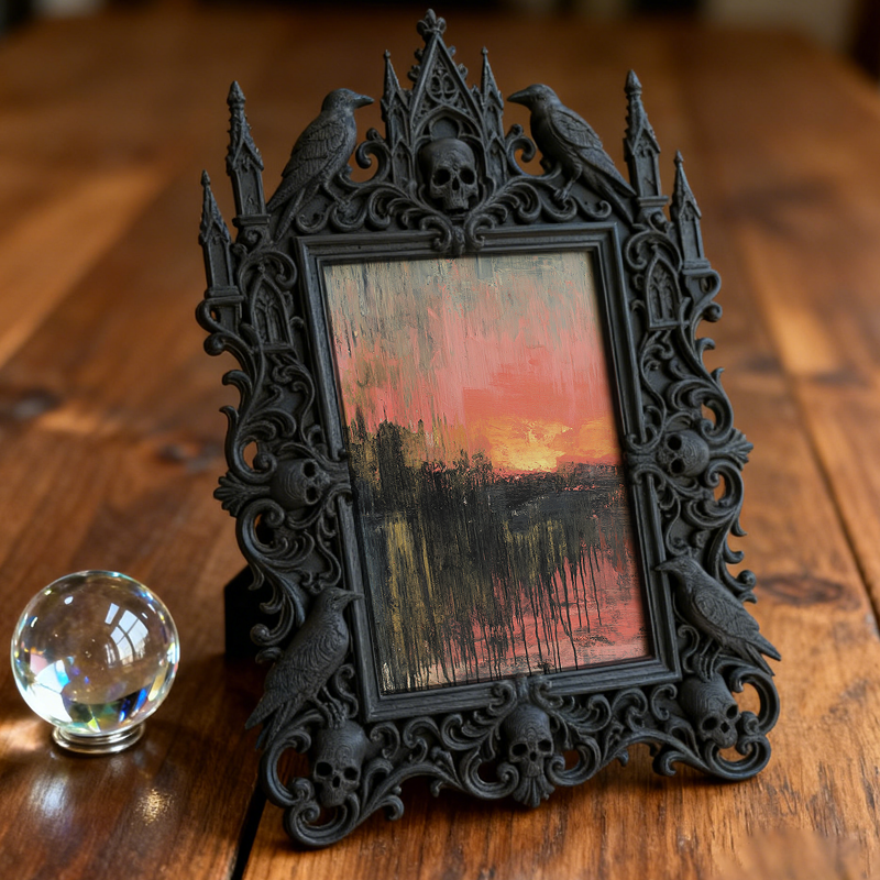 European Court Relief Luxury Frame | Coffee Shop Vintage Corner Decor, Photo Display Ornament, Court Frame