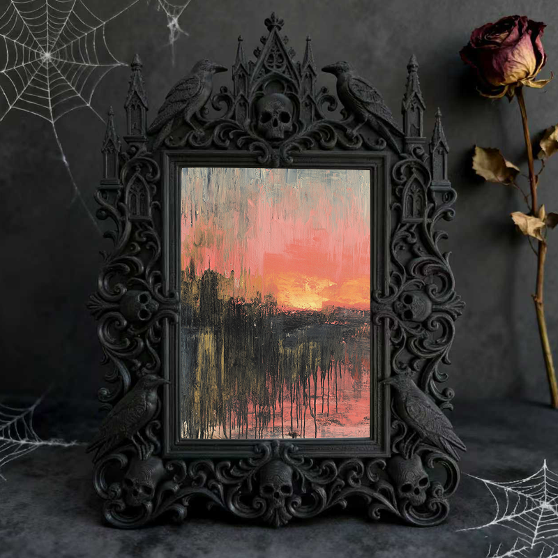 European Court Relief Luxury Frame | Coffee Shop Vintage Corner Decor, Photo Display Ornament, Court Frame