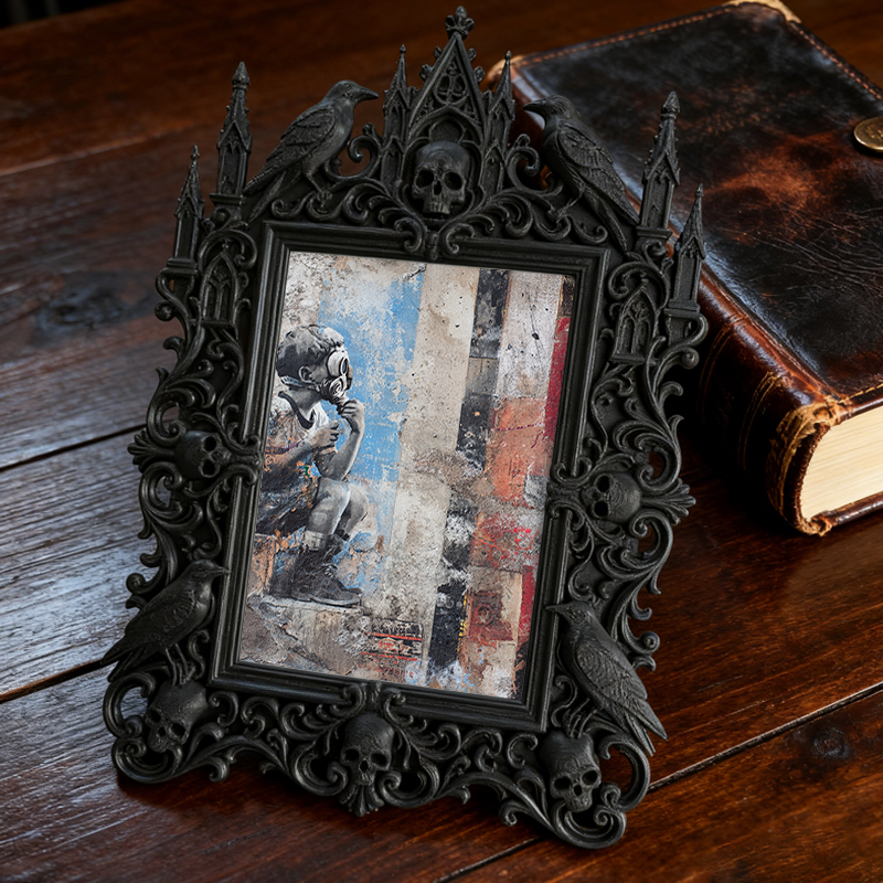 European Court Relief Luxury Frame | Spa Waiting Area Decor, Photo Display Ornament, Court Carved Frame