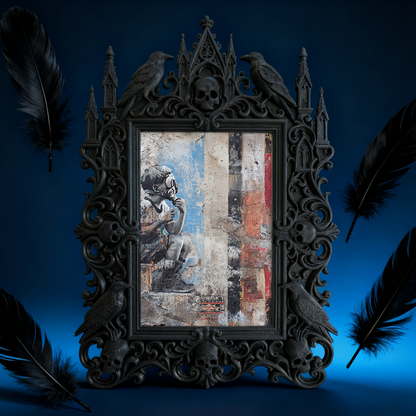 European Court Relief Luxury Frame | Spa Waiting Area Decor, Photo Display Ornament, Court Carved Frame