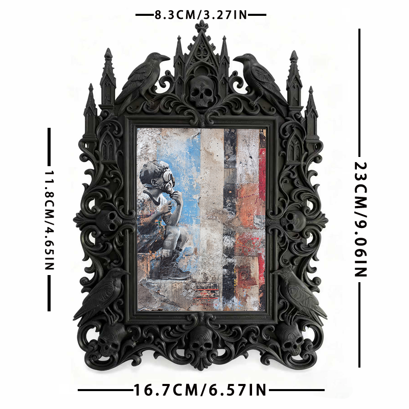 European Court Relief Luxury Frame | Spa Waiting Area Decor, Photo Display Ornament, Court Carved Frame