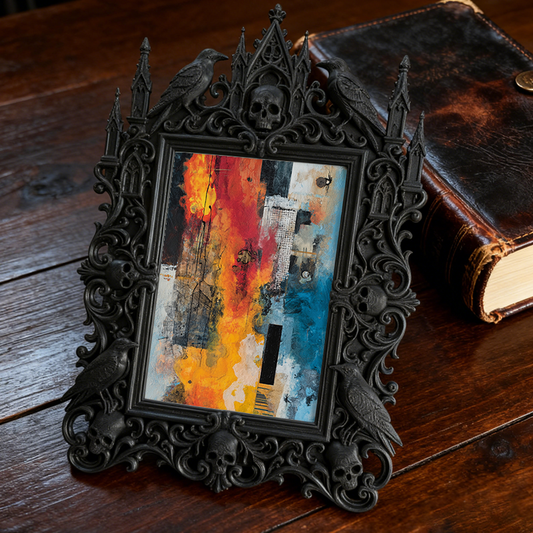 Trendy European Relief Photo Frame | Entryway Console Statement Decor, Wall-mountable, Noble Retro Aesthetic