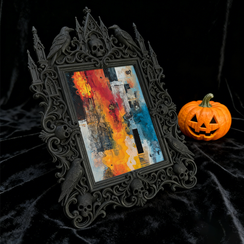 Trendy European Relief Photo Frame | Entryway Console Statement Decor, Wall-mountable, Noble Retro Aesthetic