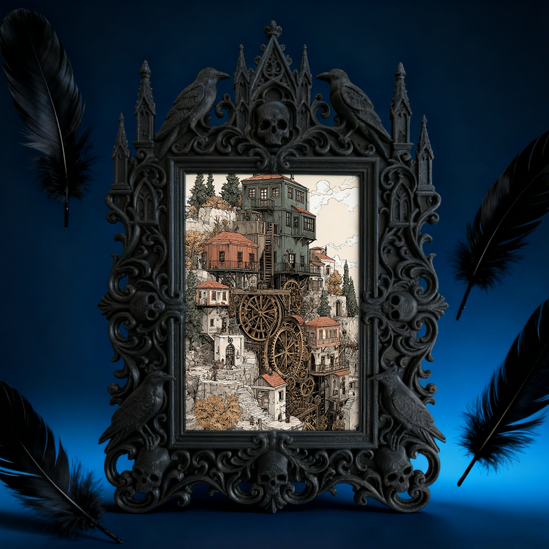 Top-rated European Palace Frame | Gothic Homestay Suite Decor, TV Stand Photo Accent, Vintage Noble Style