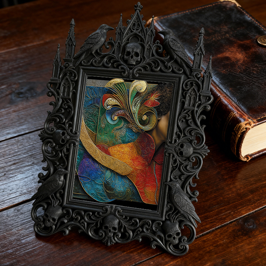 Trendy European Carved Frame | Home Wine Cabinet Accent Decor, Photo Holder, Vintage Palace Style