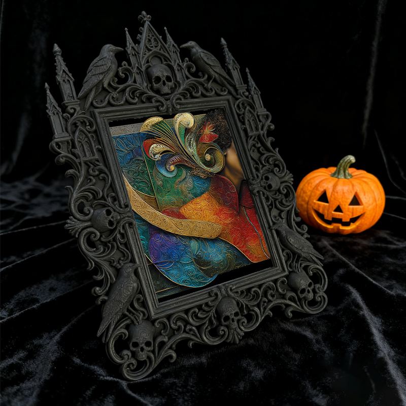 Trendy European Carved Frame | Home Wine Cabinet Accent Decor, Photo Holder, Vintage Palace Style