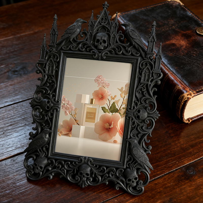 Trendy European Carved Frame | Villa Balcony Table Decor, Photo Holder, Palace Relief Craft