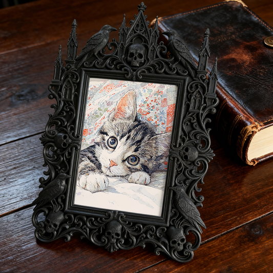 Premium European Court Relief Frame | Wine Cellar Tasting Area Decor, Tabletop Photo Holder, Vintage Royal Craft