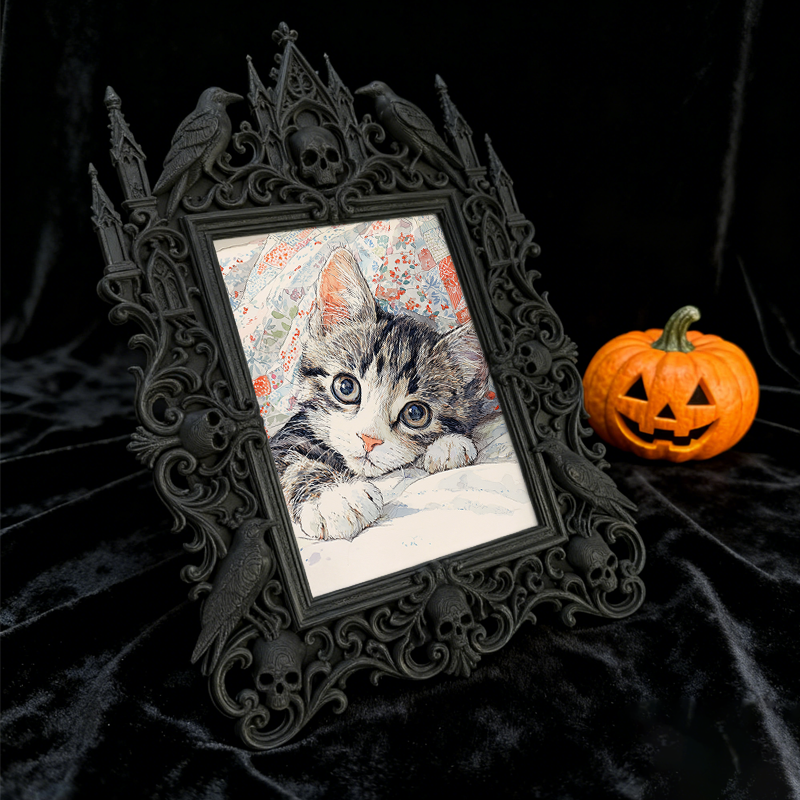 Premium European Court Relief Frame | Wine Cellar Tasting Area Decor, Tabletop Photo Holder, Vintage Royal Craft