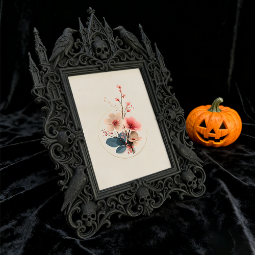 Stylish European Relief Photo Frame | Antique Watch Store Shelf Decor, Photo Ornament, Noble Carved Design