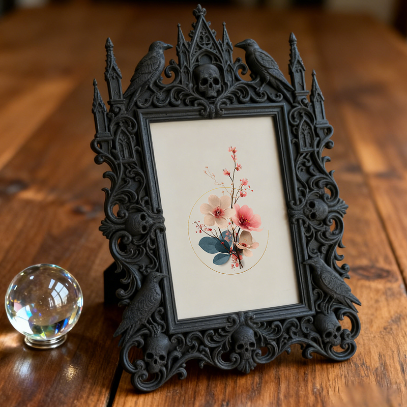 Stylish European Relief Photo Frame | Antique Watch Store Shelf Decor, Photo Ornament, Noble Carved Design