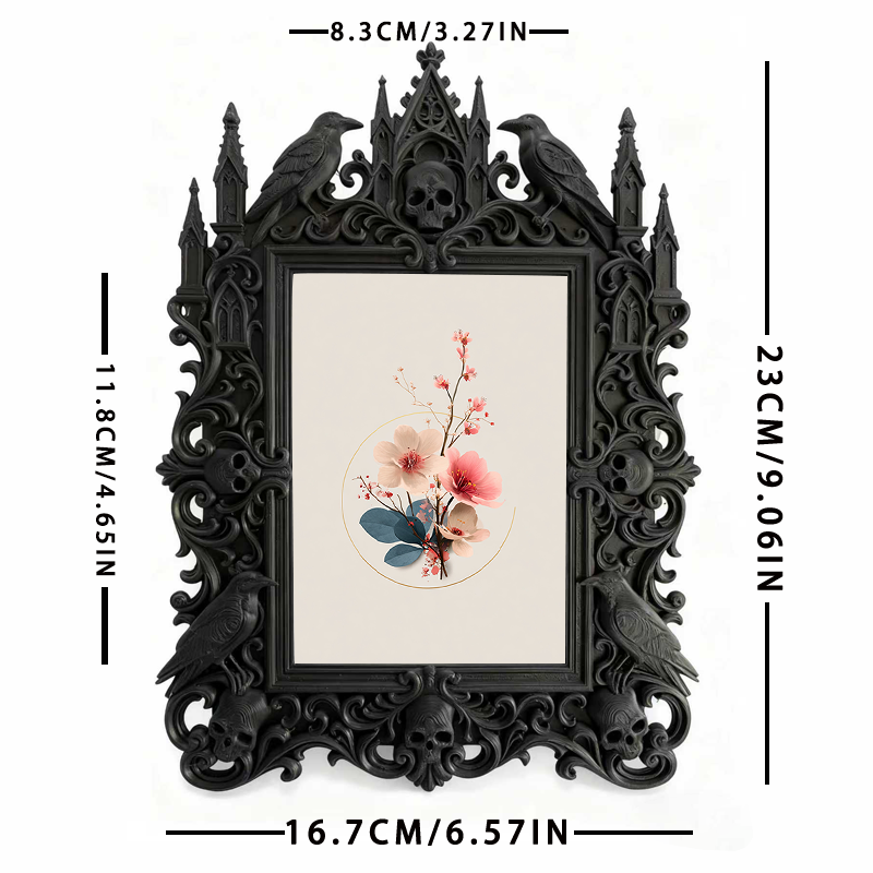 Stylish European Relief Photo Frame | Antique Watch Store Shelf Decor, Photo Ornament, Noble Carved Design