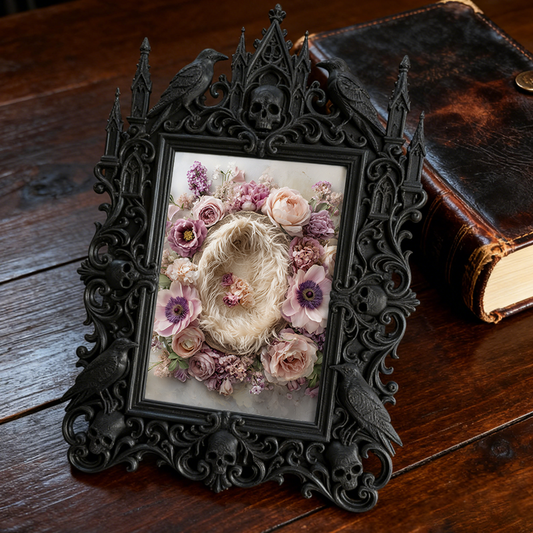 Hot-selling Royal Relief Frame | Christmas Tree Skirt Table Decor, Family Photo Holder, Vintage Court Style