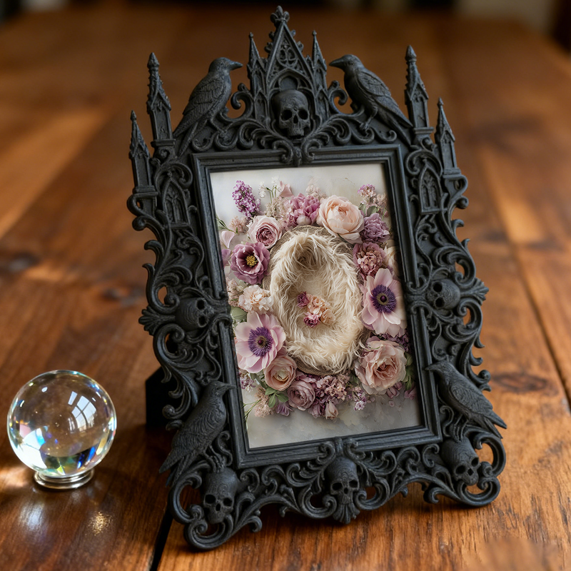 Hot-selling Royal Relief Frame | Christmas Tree Skirt Table Decor, Family Photo Holder, Vintage Court Style