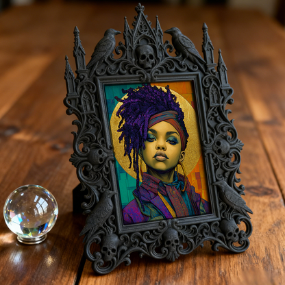 Premium Court Relief Frame | Perfume Boutique Test Area Decor, Photo Holder, Retro Palace Style