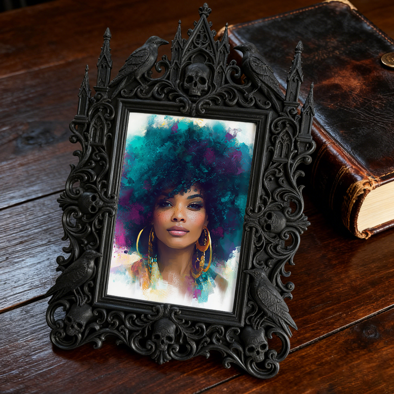 Stylish European Palace Frame | Winery Wedding Venue Decor, Tabletop Photo Holder, Royal Relief Design