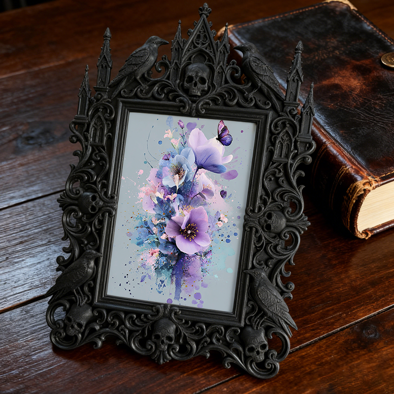 Bestseller European Carved Frame | Farmhouse Stay Breakfast Table Decor, Photo Holder, Rustic Palace Style
