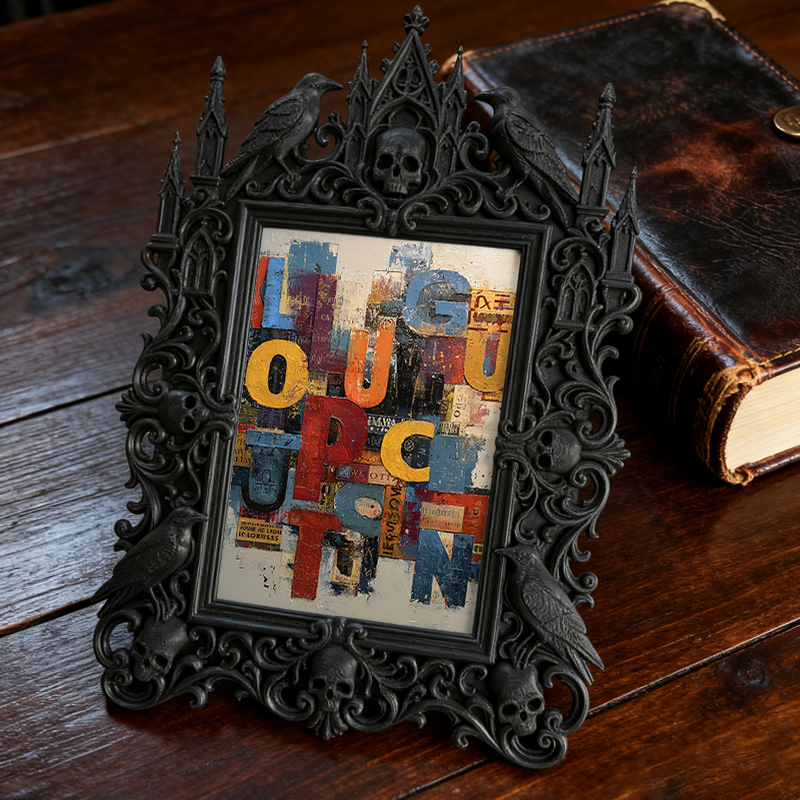 Popular Royal Relief Frame | Parent-child Picnic Table Decor, Family Photo Holder, Portable Retro Style