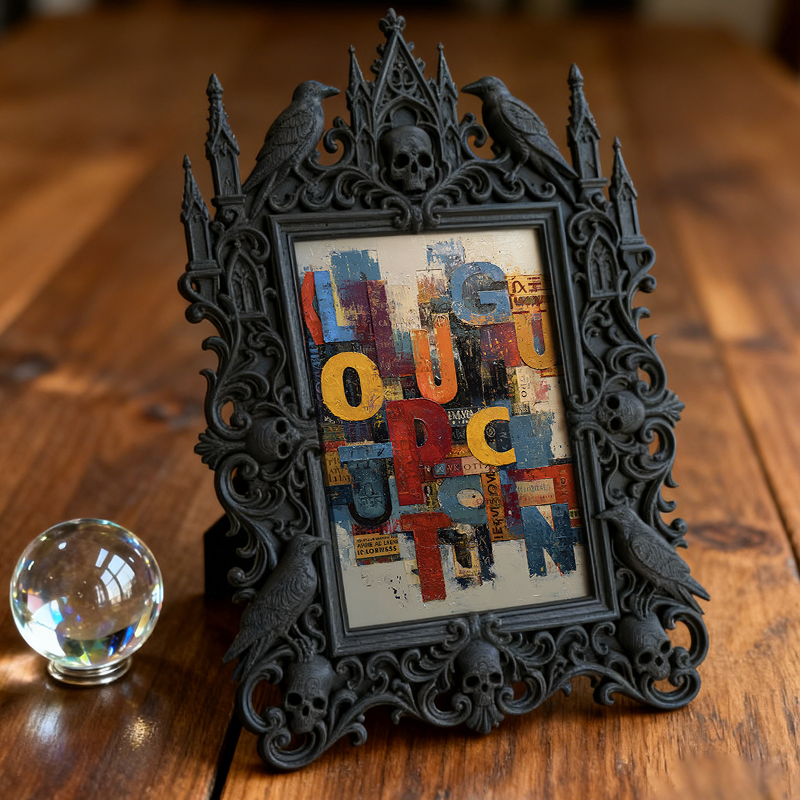 Popular Royal Relief Frame | Parent-child Picnic Table Decor, Family Photo Holder, Portable Retro Style