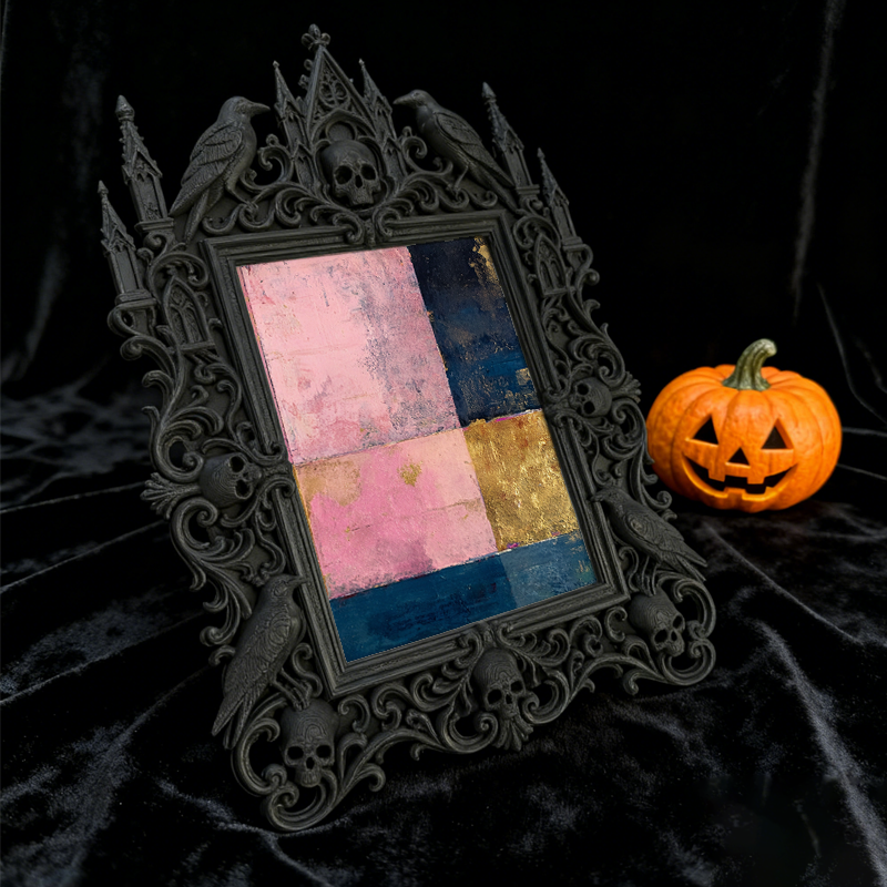 Top-rated Gothic Dark-style Photo Frame | Witchy Tarot Card Reading Nook Decor, Photo Ornament, Wall-mountable & Tabletop, Waterproof Plasti
