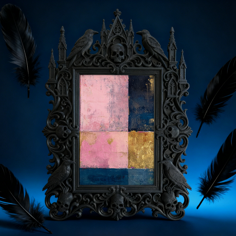 Top-rated Gothic Dark-style Photo Frame | Witchy Tarot Card Reading Nook Decor, Photo Ornament, Wall-mountable & Tabletop, Waterproof Plasti