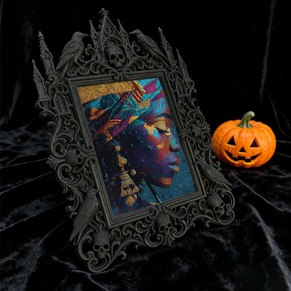 Bestseller Gothic Dark-style Photo Frame | Occult Crystal Altar Corner Decor, Photo Ornament, Wall/Table Dual-use, Waterproof Durable Plasti